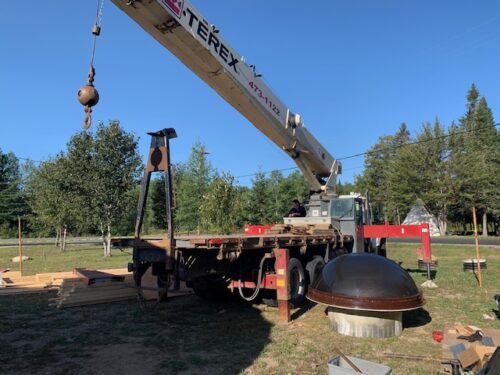 Insulated log yurt